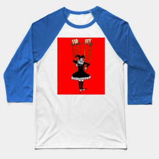 Colorful Retro Doll Baseball T-Shirt